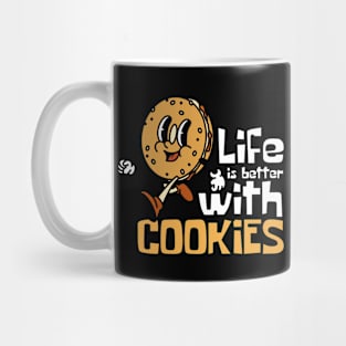 Life Is Better With Cookies Funny Mascot Mug